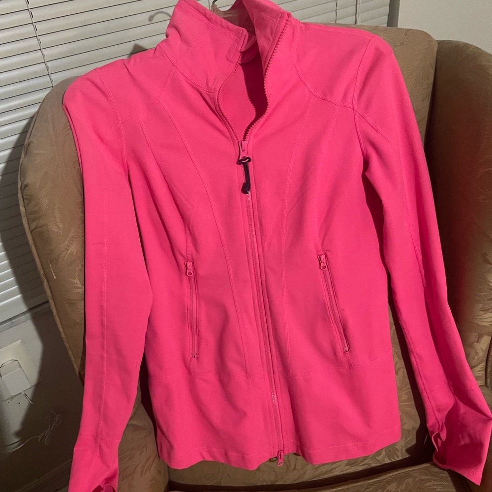 Zella athletic jacket- hot pink. Size Small.